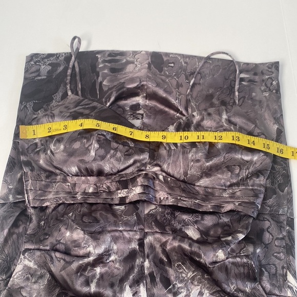 Metallic shimmery snake leopard print bodycon ruched fitted dress size XS - Picture 5 of 9